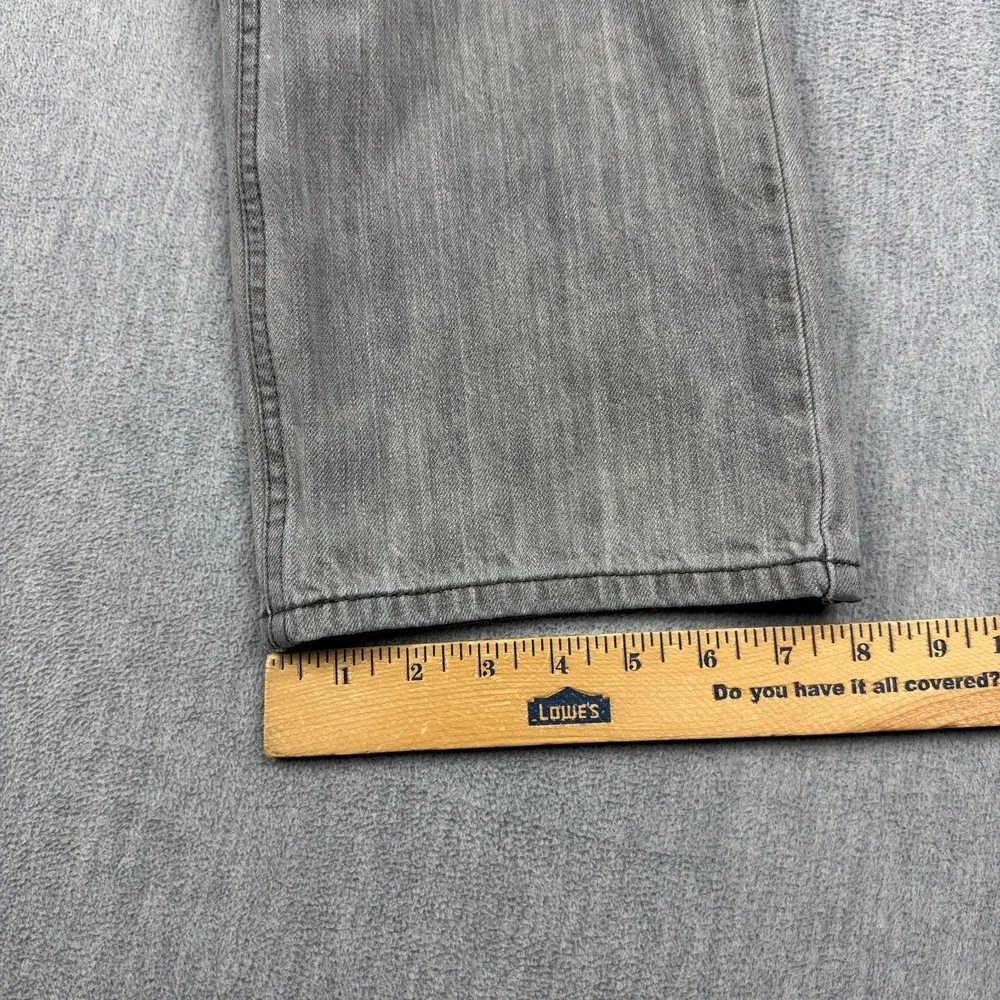 Levis 514 Jeans Men 34x30 Gray Slim Straight Fit Classic Pockets Stretch Zip Fly